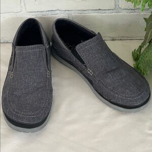 CROCS Santa Cruz‎ Playa Charcoal Gray Mens 7 Slip-On Loafers